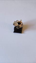 Oude zilveren design ring met Onyx, Verzenden, Zilver, Ring, Met edelsteen