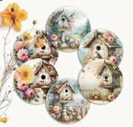 Onderzetters met Vogelhuisje afbeeldingen, Ophalen of Verzenden, Nieuw, Glas of Kopje