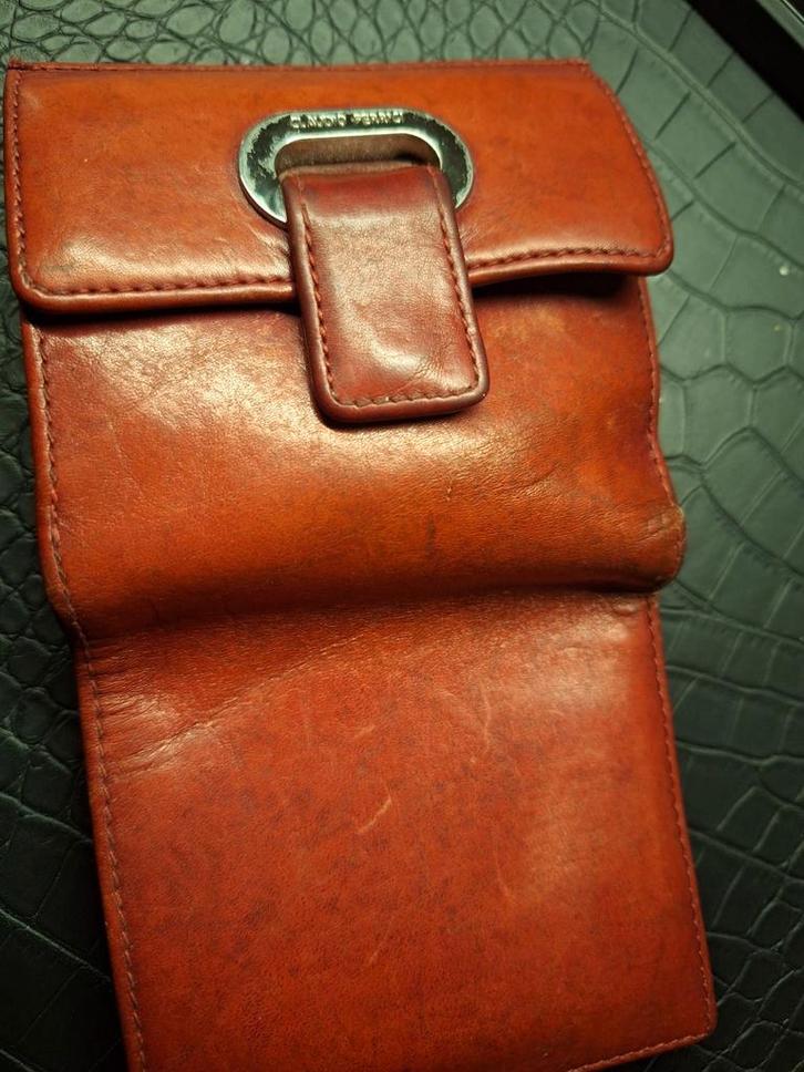 2 x rood leren portemonnee Claudio Ferrici+kleine beursje, Sieraden, Tassen en Uiterlijk, Portemonnees, Gebruikt, Rood, Leer, Ophalen of Verzenden