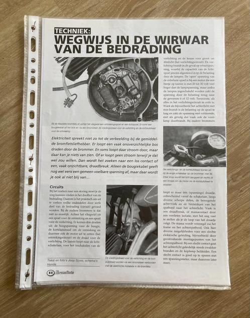 Unieke Map met documentatie Bromfiets Techniek Bedrading, Fietsen en Brommers, Handleidingen en Instructieboekjes, Zo goed als nieuw