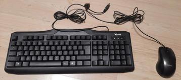 Trust QWERTY toetsenbord + optische muis beschikbaar voor biedingen