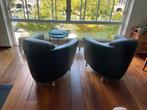 2x Design fauteuil EMCO, Huis en Inrichting, Fauteuils, Ophalen, Zo goed als nieuw, 75 tot 100 cm, Leer
