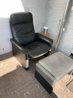 De Sede DS 50 Fauteuil met Voetenbank, Ophalen, Gebruikt, Leer, 75 tot 100 cm