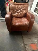 Stoere Schaapsleren Fauteuil, Huis en Inrichting, Fauteuils, Ophalen of Verzenden, Gebruikt, Leer, 75 tot 100 cm