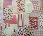 Scrapbooking vrolijke zomer roze motiefjes papier, Hobby en Vrije tijd, Scrapbooking, Verzenden, Nieuw, Papier of Karton