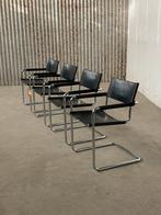 Mart stam stoelen s34 Linea Veam zwart leer buisframe dezign, Ophalen, Redesign, Aalsmeer, Bruin