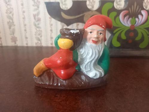 Oude Zweedse kerstkabouter (gips), Verzamelen, Beelden en Beeldjes, Gebruikt, Overige typen, Ophalen of Verzenden