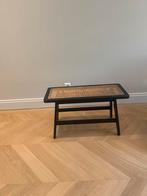 Bankje zwart/rotan H&M, Huis en Inrichting, Minder dan 50 cm, 125 cm of meer, Ophalen of Verzenden, Zo goed als nieuw