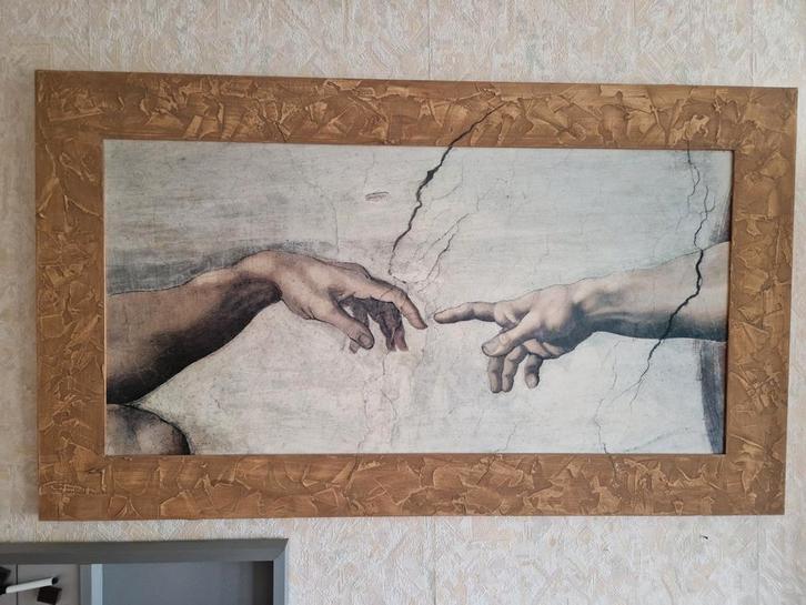 Groot Schilderij met Handen, Antiek en Kunst, Kunst | Schilderijen | Klassiek, Ophalen