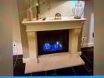 Zandstenen schouw met gaskachel, Huis en Inrichting, Haarden, Ophalen of Verzenden, Vrijstaande haard, Gashaard