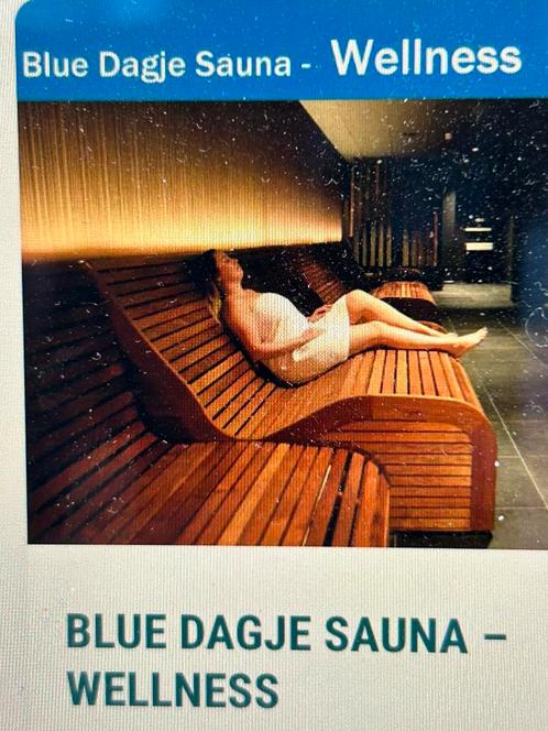Blue Dagje Sauna 50% korting Digitaal, Tickets en Kaartjes, Kortingen en Cadeaubonnen, Twee personen, Spa of Sauna, Cadeaubon