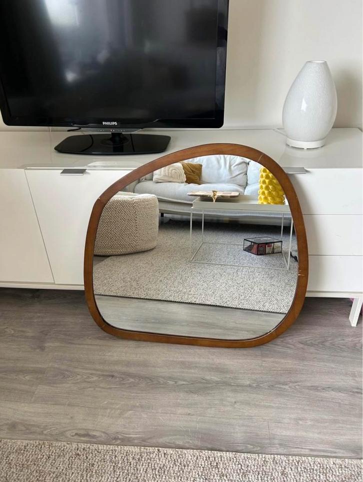 Asymmetrische Spiegel - 69x73 cm, Huis en Inrichting, Woonaccessoires | Spiegels, Gebruikt, 50 tot 75 cm, Minder dan 100 cm, Overige vormen