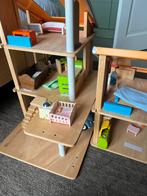 Leuk poppenhuis met accessoires, Kinderen en Baby's, Speelgoed | Poppenhuizen, Ophalen of Verzenden, Gebruikt, Poppenhuis