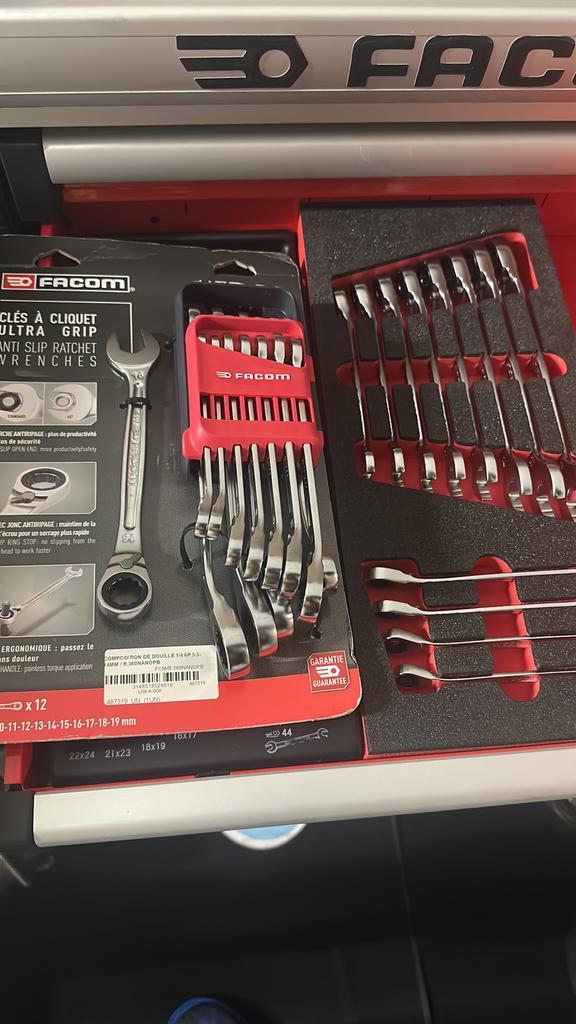 ‼️⚠️ Facom 467 Steek ringratelsleutel set 467B.JP12PB ⚠️‼️, Doe-het-zelf en Verbouw, Gereedschap | Handgereedschap, Nieuw, Ophalen of Verzenden