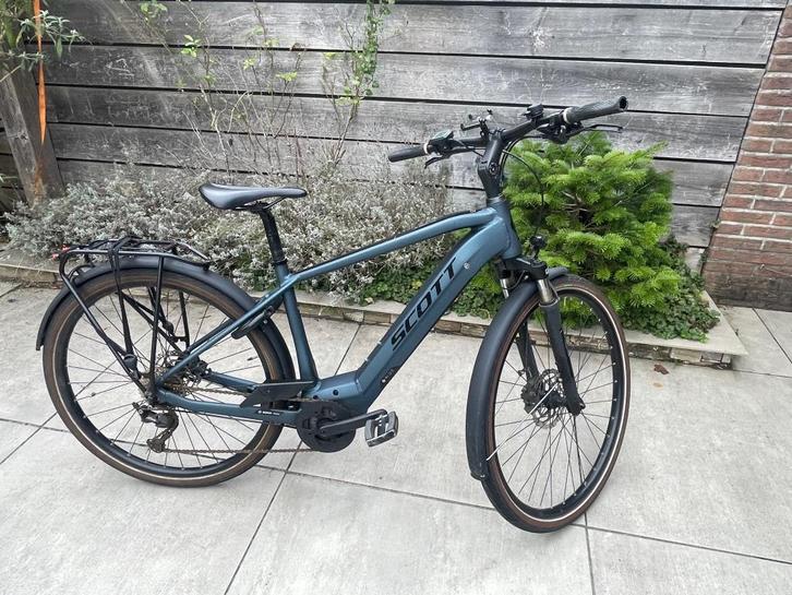 Scott Sub Active Eride (maat M - blauw), Fietsen en Brommers, Elektrische fietsen, Gebruikt, Overige merken, 51 tot 55 cm, 50 km per accu of meer