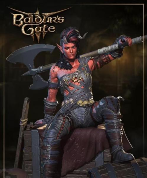 3D-geprint Karlach Beeld – Baldur’s Gate 3!, Hobby en Vrije tijd, Wargaming, Nieuw, Figuurtje(s), Ophalen of Verzenden