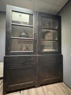 2x vitrinekast china old black, Ophalen, 200 cm of meer, 50 tot 100 cm, Zo goed als nieuw