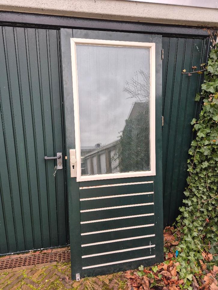 Tuindeur/buitendeur 211 x 87,5 cm, Doe-het-zelf en Verbouw, Deuren en Horren, Gebruikt, Buitendeur, 200 tot 215 cm, 80 tot 100 cm