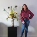 Roze Blouse met Groene Pantervlekken (One Size), Verzenden, Nieuw, Maat 38/40 (M), Roze