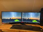 2x iiyama 27" 144Hz monitoren + dual arm, Gaming, HDMI, 101 t/m 150 Hz, Ophalen of Verzenden