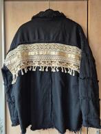 Leuke Jubylee Blouse Jas - Zwart Beige Goud, Kleding | Dames, Zwart, Maat 42/44 (L), Ophalen of Verzenden, Jasje