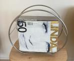 Retro metalen lectuurrek hoogte 32cm breedte 40cm diepte 20, Huis en Inrichting, Woonaccessoires | Krantenbakken en Lectuurbakken