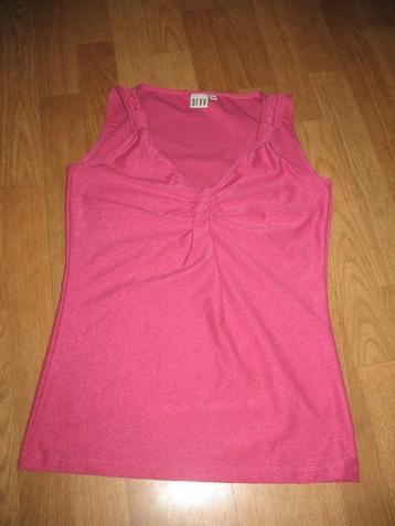 Luxe Stretchy Top Roze+Glitter Lurex * DFVV * Maat 36 beschikbaar voor biedingen