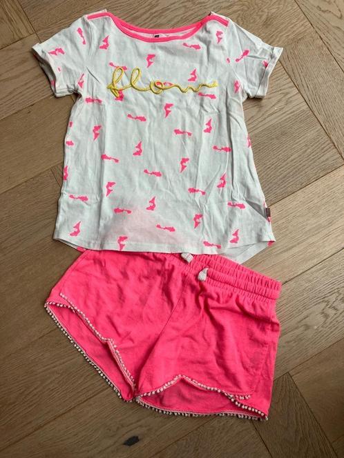 Leuk vrolijk zomers shirtje hema met vissen 122/128, Kinderen en Baby's, Kinderkleding | Maat 122, Zo goed als nieuw, Meisje, Shirt of Longsleeve