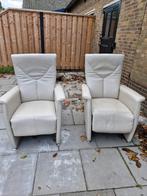 Te Koop: 2 Leren Relaxfauteuils, Huis en Inrichting, Fauteuils, Ophalen, Gebruikt, 75 tot 100 cm, Leer