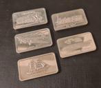 Degussa 5 x 1 Oz zilverbaren, Postzegels en Munten, Edelmetalen en Baren, Ophalen of Verzenden, Zilver