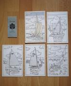 Ansichtkaarten set 5 zeilboten 75 Jr jubileum Jeugdsparen, Verzamelen, Ophalen of Verzenden, Ongelopen, Noord-Holland