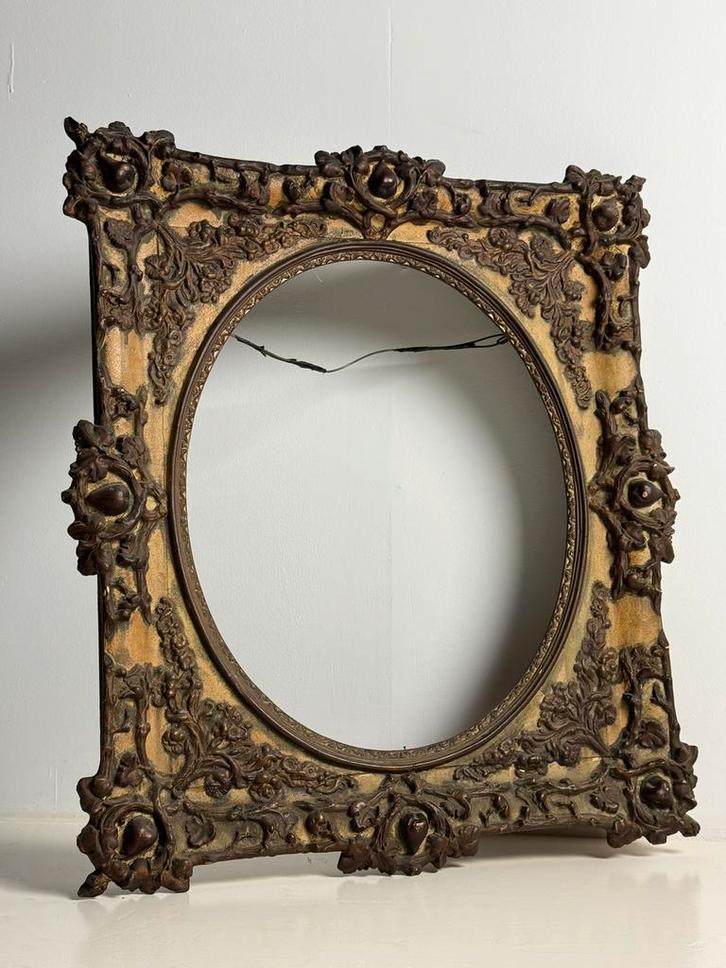 18e/19e eeuwse lijst antiek, Huis en Inrichting, Woonaccessoires | Lijsten, Gebruikt, Minder dan 50 cm, Hout, Ophalen