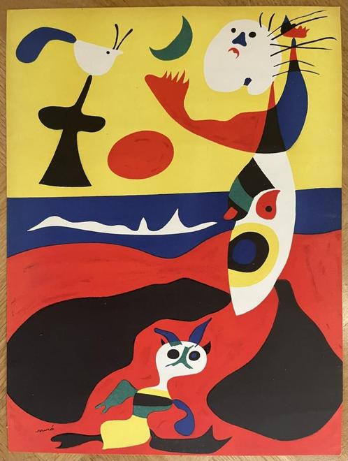 JOAN MIRO (1893 – 1983), Color Lithograph SUMMER, 1938, Antiek en Kunst, Kunst | Etsen en Gravures, Ophalen of Verzenden