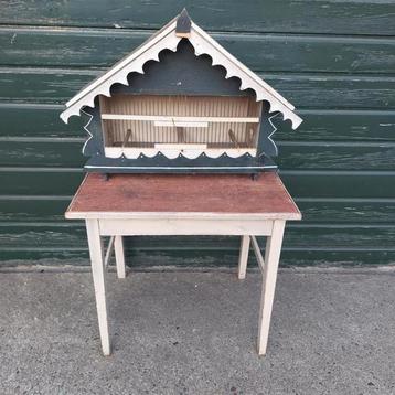 Oude vogel kooi, brocante styl grootmoederstijd  beschikbaar voor biedingen