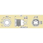 1421502 Platte RVS drukknop 12V AAN/UIT Rode LED. € 12,95, Ophalen of Verzenden, Nieuw, Binnenverlichting