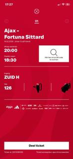 Ajax - fortuna Sittard f side, Tickets en Kaartjes, Losse kaart, Eén persoon, September