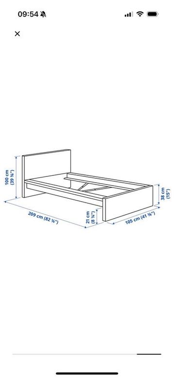 2x ikea malm bed 1 persoons - afbeelding 2