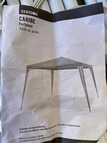 Handson Partytent Caribe 275 x 275 cm Wit vompleet beschikbaar voor biedingen