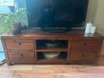 Teakhouten tv meubel, Huis en Inrichting, Kasten | Televisiemeubels, Ophalen, Gebruikt, 100 tot 150 cm, Minder dan 100 cm