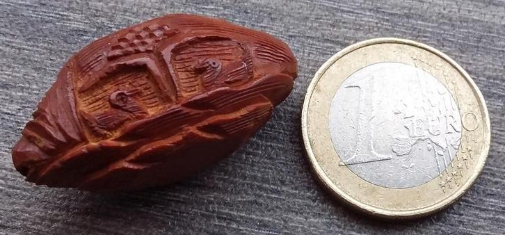 19 de eeuw Japanse Coquilla Noot Kraal INRO Doos Doosje, Antiek en Kunst, Kunst | Niet-Westerse kunst, Ophalen of Verzenden