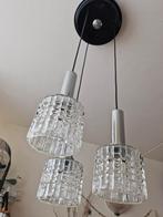 Vintage 60's ;hanglamp - cascade, Ophalen of Verzenden, Zo goed als nieuw, Glas