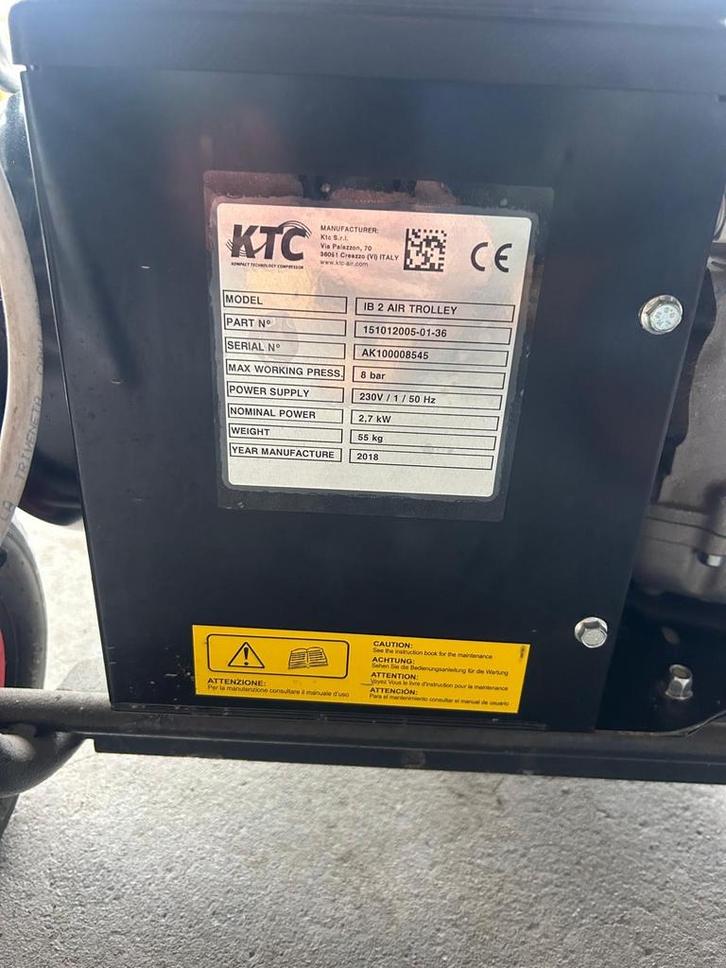 KTC IB2 Air Trolley Compressor - Compact en Krachtig, Doe-het-zelf en Verbouw, Compressors, Gebruikt, 6 tot 10 bar, Minder dan 25 liter