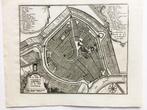 Gouda, gedetailleerde kopergravure van de stad Gouda, 1740., Antiek en Kunst, Kunst | Etsen en Gravures, Verzenden
