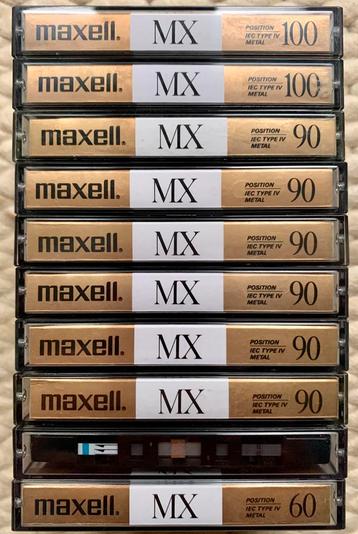 10 Maxell MX90 MX100 MX60 JAPAN METAL cassettebanden type IV beschikbaar voor biedingen