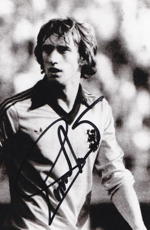 ROB RENSENBRINK FOTO met ECHTE mooi gezette handtekening, Verzamelen, Sportartikelen en Voetbal, Zo goed als nieuw, Overige typen