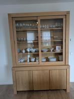 Goossens Clear buffetkast met glasdeuren, Huis en Inrichting, Ophalen, Met deur(en), Eikenhout, 200 cm of meer