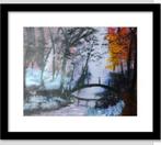 Acryl schilderij op doek, ingelijst 40x50cm, Ophalen of Verzenden