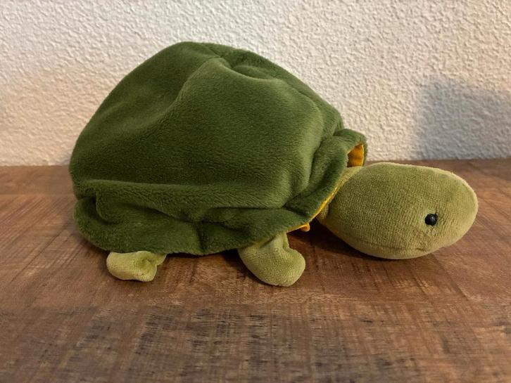 Beleduc handpop - speelhandschoen schildpad. ZGAN., Kinderen en Baby's, Speelgoed | Knuffels en Pluche, Zo goed als nieuw, Overige typen