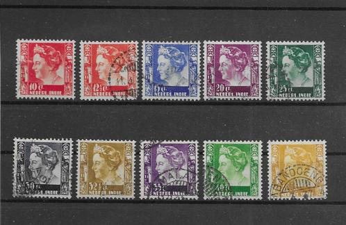 Nederlands Indië 1934. NVPH 195 t/m 204, Gestempeld., Postzegels en Munten, Postzegels | Nederlands-Indië en Nieuw-Guinea, Gestempeld