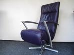 KEURIGE De Toekomst Twice  relax fauteuil paars leder large, Hout, 75 tot 100 cm, Zo goed als nieuw, Ophalen